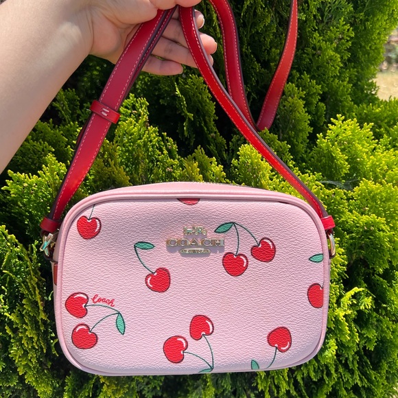 Coach Mini Jamie Camera Bag with Heart Cherry Print - Picture 3 of 8
